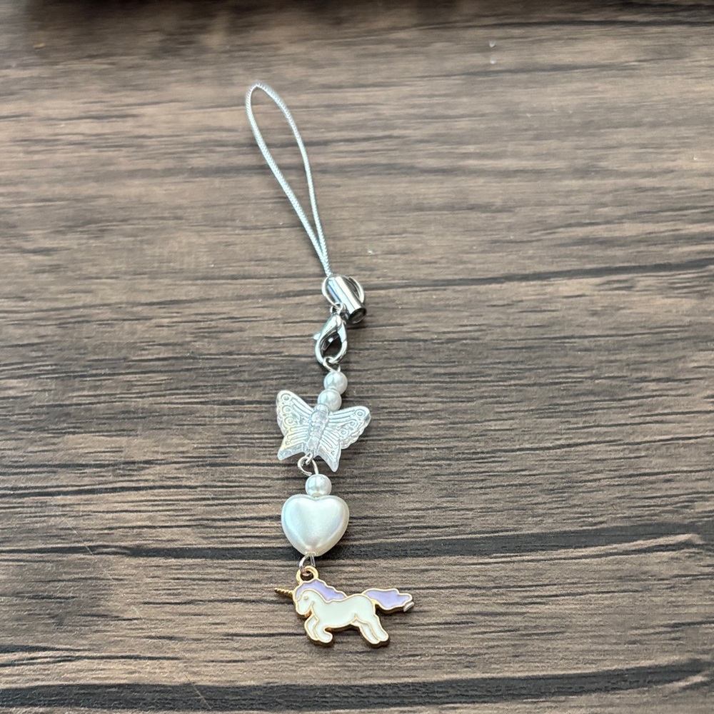 Butterfly and Unicorn Charm Phone Case Accessory